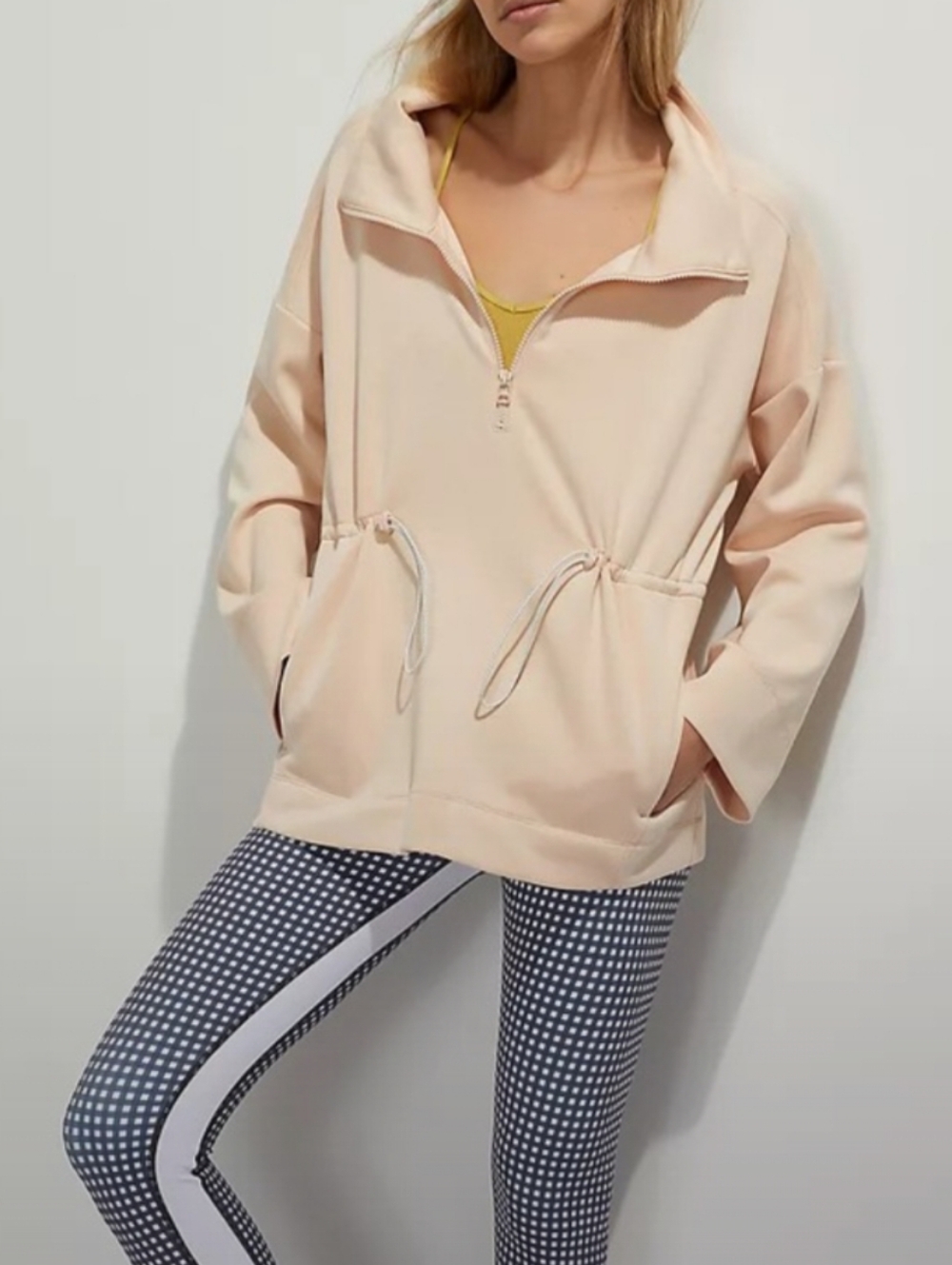 ANTHROPOLOGIE Saturday Sunday Freesia Quarter Zip Pullover Sz S